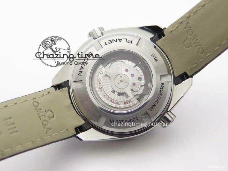 0104 Vibrant Planet Ocean Professional SS V6F 37mm Ladies Ceramic Bezel On Black Leather Strap A 8257